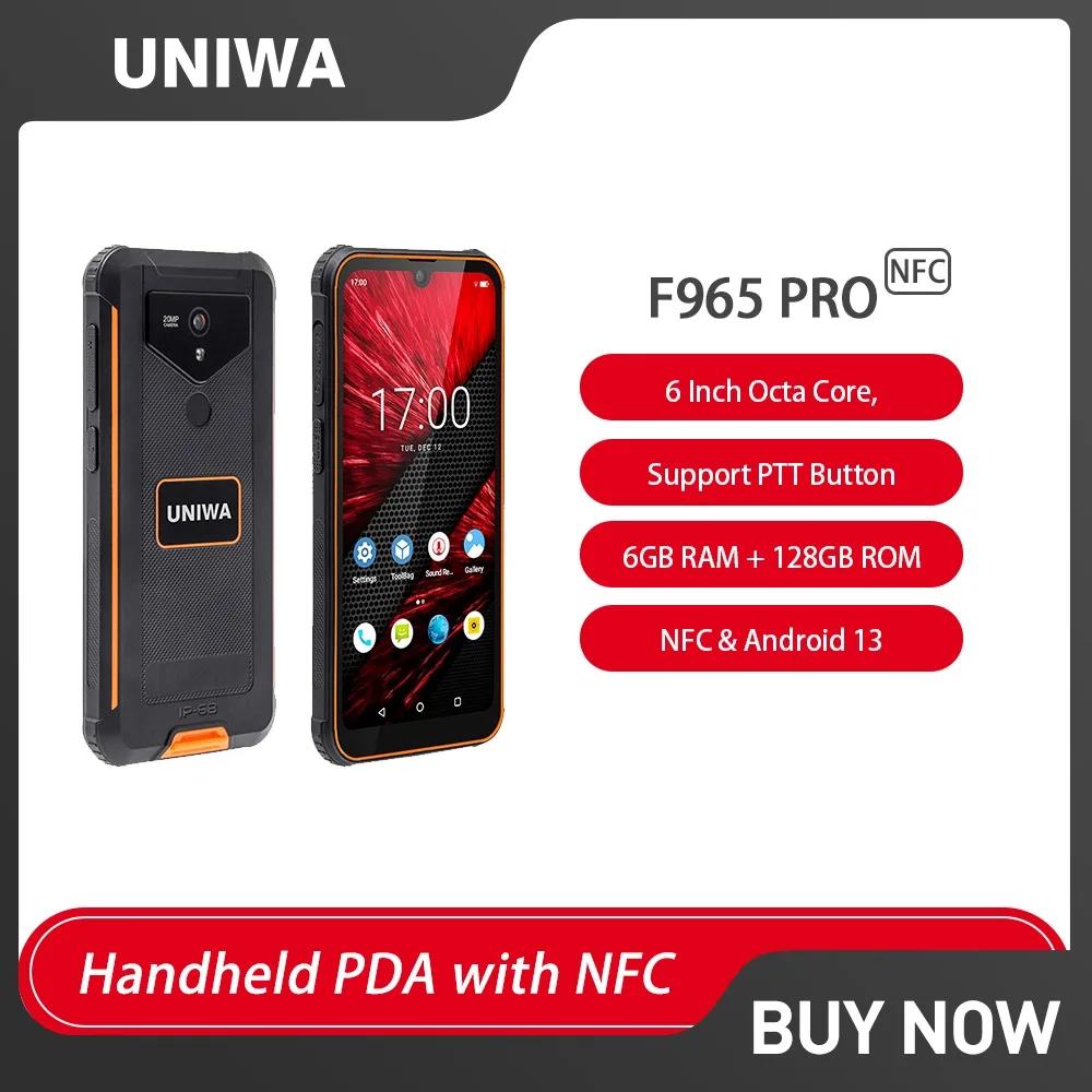 UNIWA F965  4G ߰ Ʈ, ȵ̵ 13, 6GB RAM + 128GB ROM, Ÿھ  PTT ŰŰ, NFC ž ڵ PDA